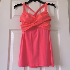 Lululemon Racerback Tank Top Athletic Training Performance Orange Color Size 6